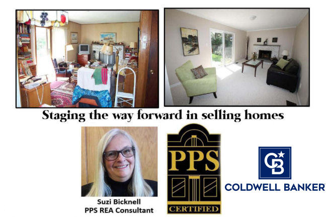 Home staging services offered by Suzi is certified professional property stagers.